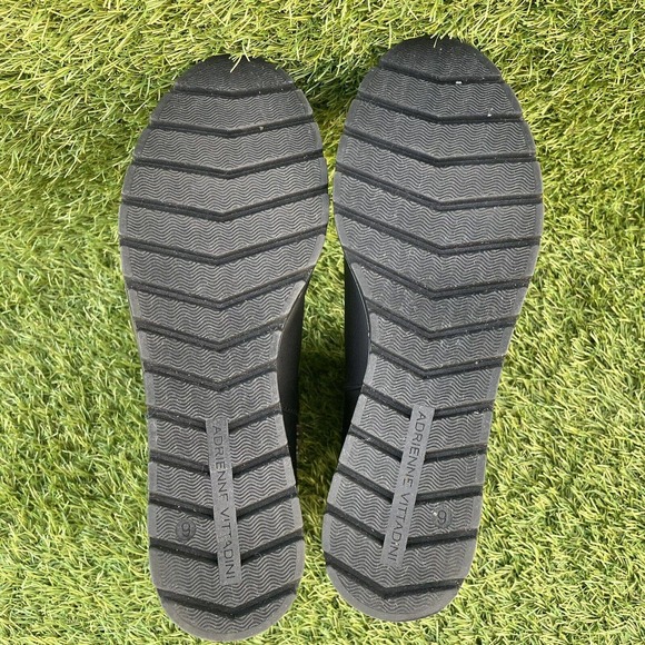 Adrienne Vittadini Sport Womens Trapeza Black Ankle Boots Faux Fur Trim Size 9M - Picture 8 of 10